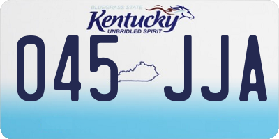 KY license plate 045JJA