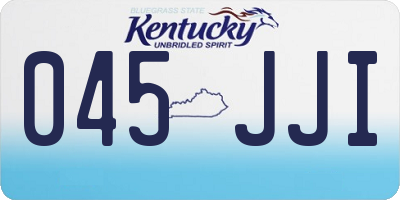 KY license plate 045JJI