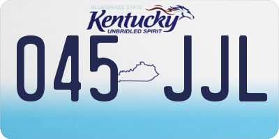 KY license plate 045JJL