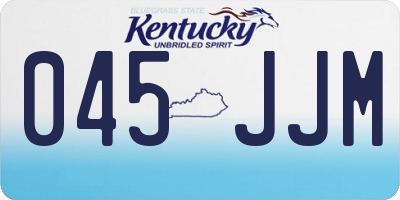 KY license plate 045JJM