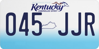 KY license plate 045JJR