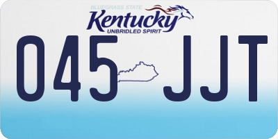 KY license plate 045JJT
