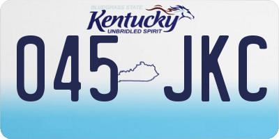 KY license plate 045JKC