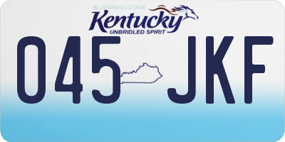 KY license plate 045JKF