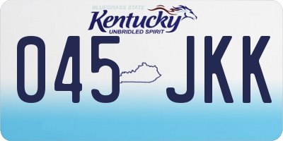 KY license plate 045JKK