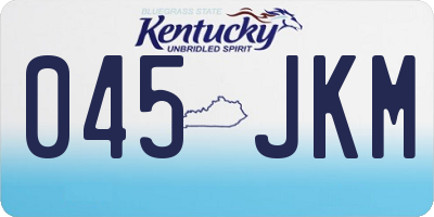 KY license plate 045JKM