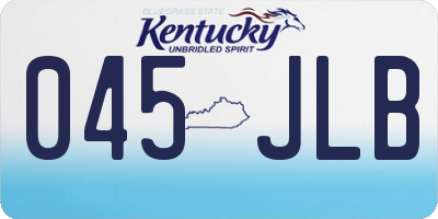 KY license plate 045JLB