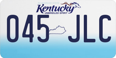 KY license plate 045JLC