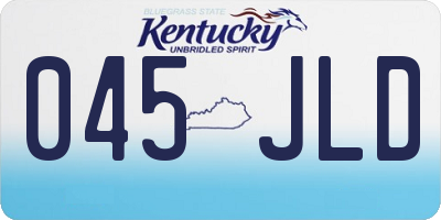 KY license plate 045JLD