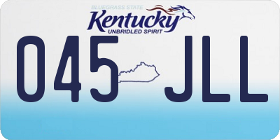 KY license plate 045JLL