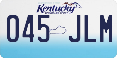 KY license plate 045JLM