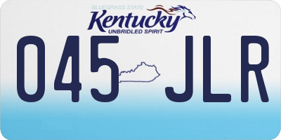 KY license plate 045JLR