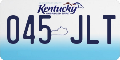 KY license plate 045JLT