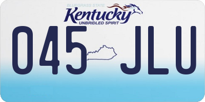 KY license plate 045JLU