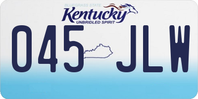 KY license plate 045JLW