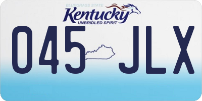 KY license plate 045JLX