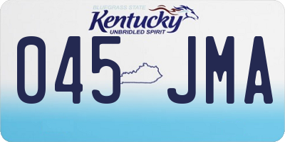 KY license plate 045JMA