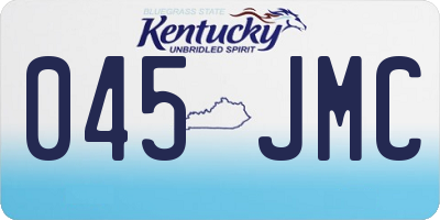 KY license plate 045JMC