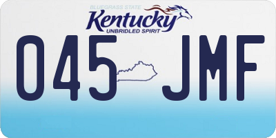 KY license plate 045JMF