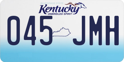 KY license plate 045JMH