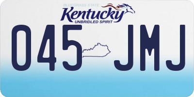 KY license plate 045JMJ