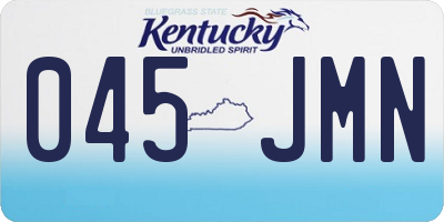 KY license plate 045JMN