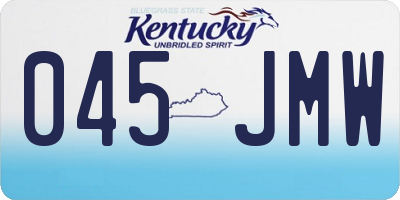 KY license plate 045JMW