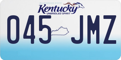 KY license plate 045JMZ