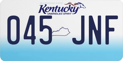 KY license plate 045JNF
