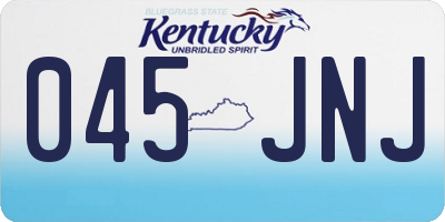 KY license plate 045JNJ