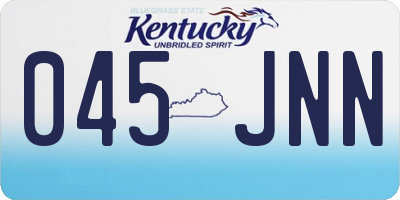 KY license plate 045JNN