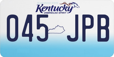 KY license plate 045JPB