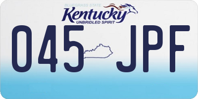 KY license plate 045JPF