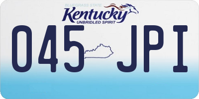KY license plate 045JPI