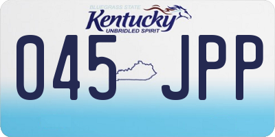 KY license plate 045JPP