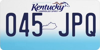 KY license plate 045JPQ