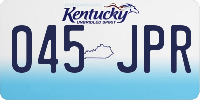 KY license plate 045JPR