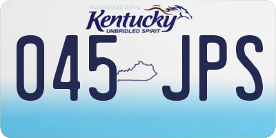 KY license plate 045JPS
