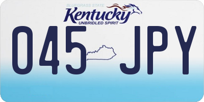KY license plate 045JPY