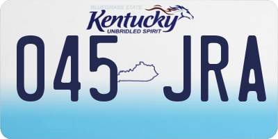KY license plate 045JRA