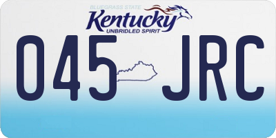 KY license plate 045JRC