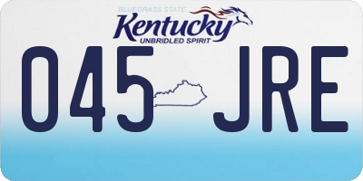 KY license plate 045JRE