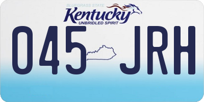 KY license plate 045JRH