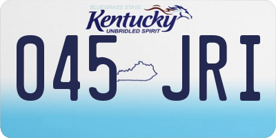 KY license plate 045JRI