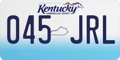 KY license plate 045JRL