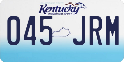 KY license plate 045JRM