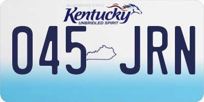 KY license plate 045JRN
