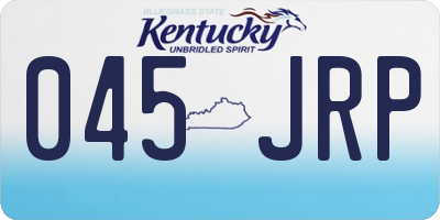 KY license plate 045JRP