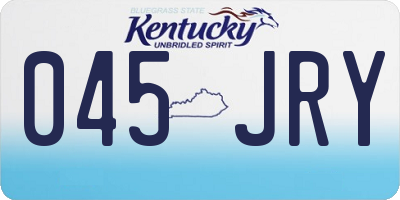 KY license plate 045JRY