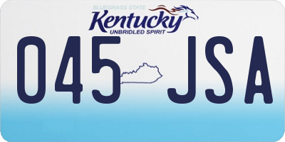 KY license plate 045JSA